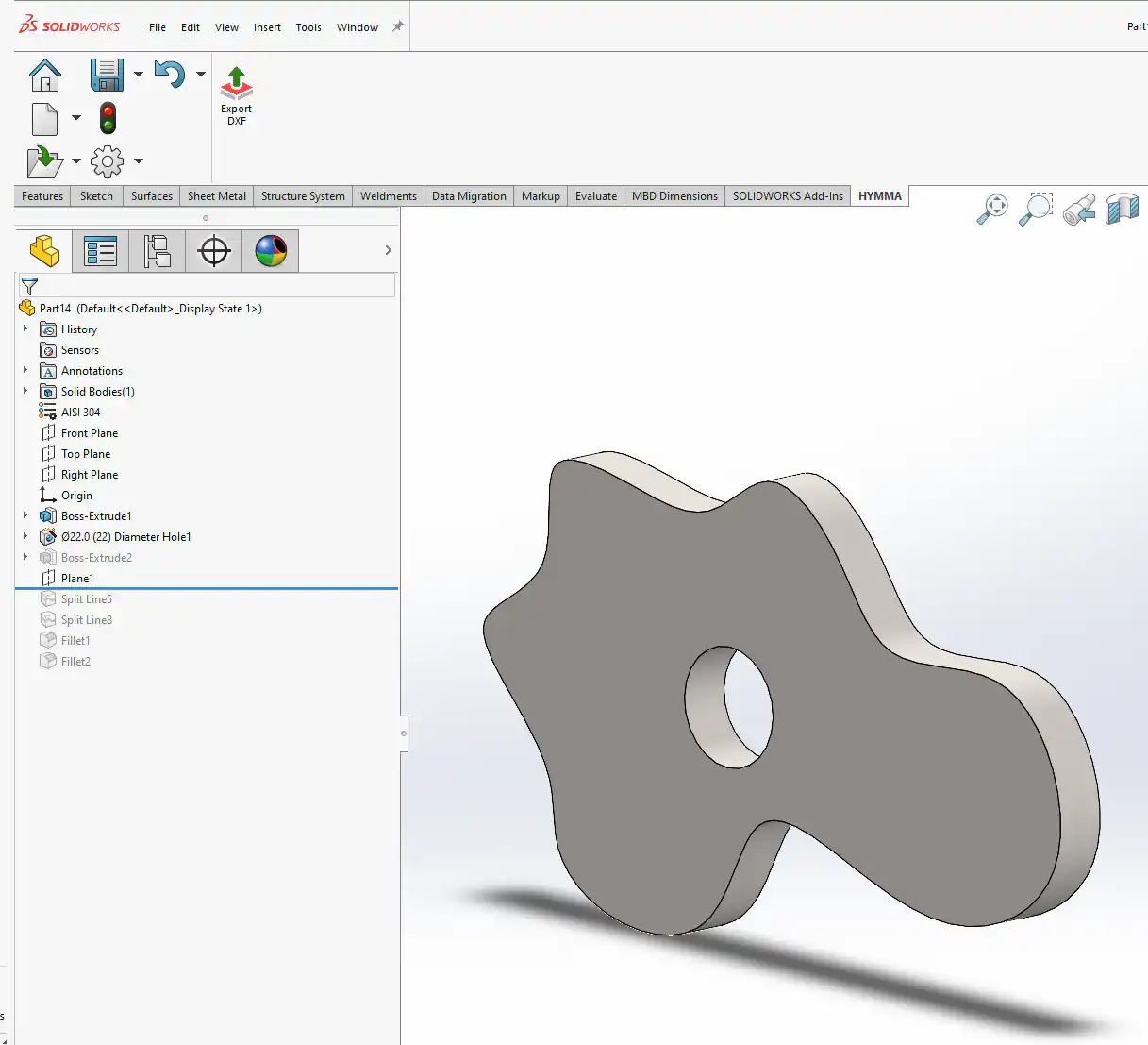 picture of hymma addon detects non-sheet metals